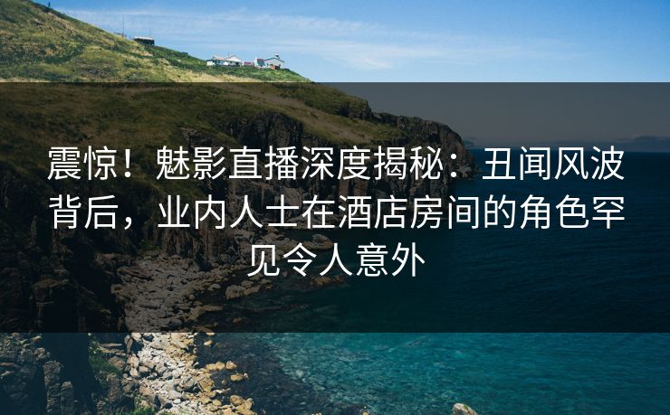 震惊！魅影直播深度揭秘：丑闻风波背后，业内人士在酒店房间的角色罕见令人意外